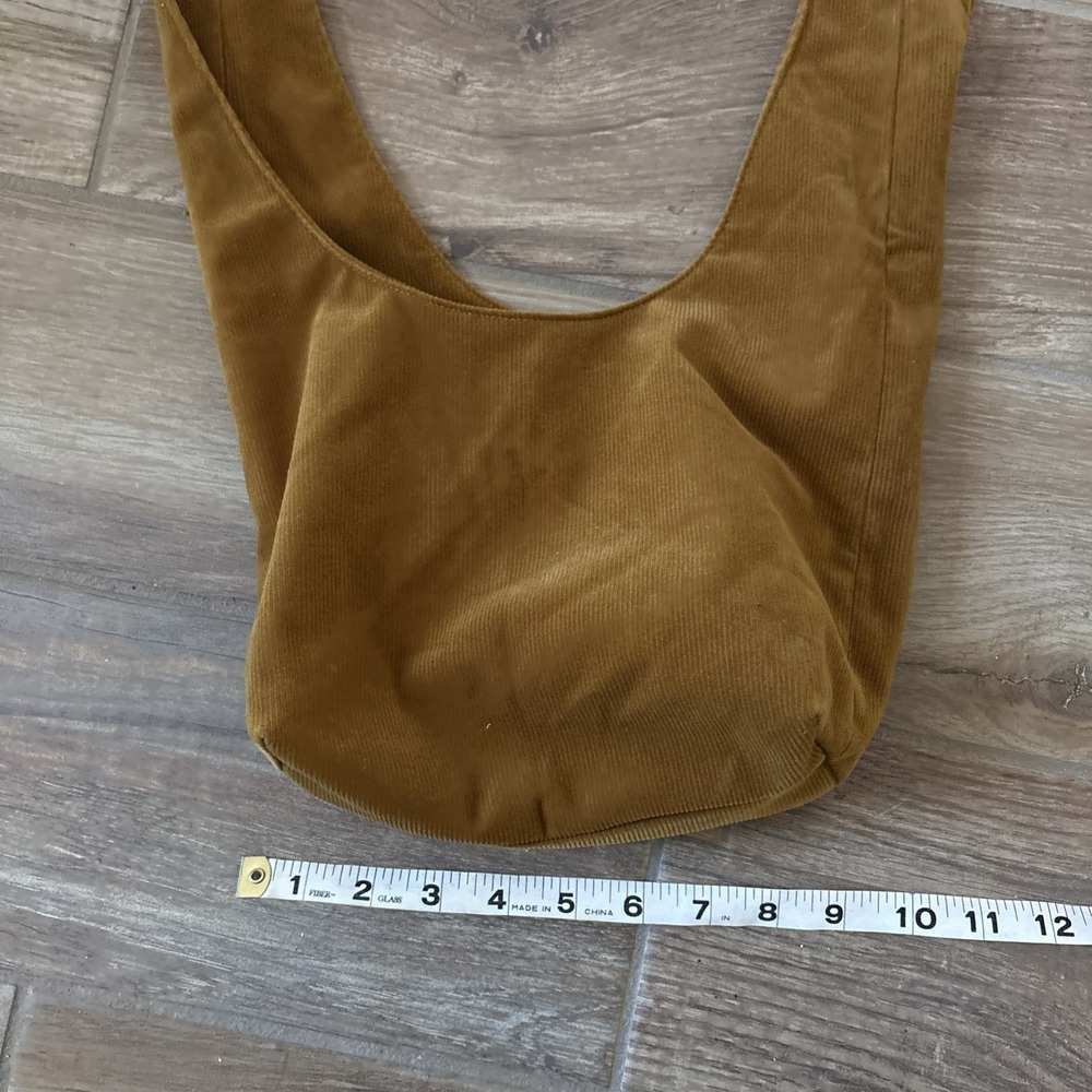 Merit Beauty Ochre Yellow Corduroy Tote Bag Small Hobo Minimalist NEW - Picture 7 of 7